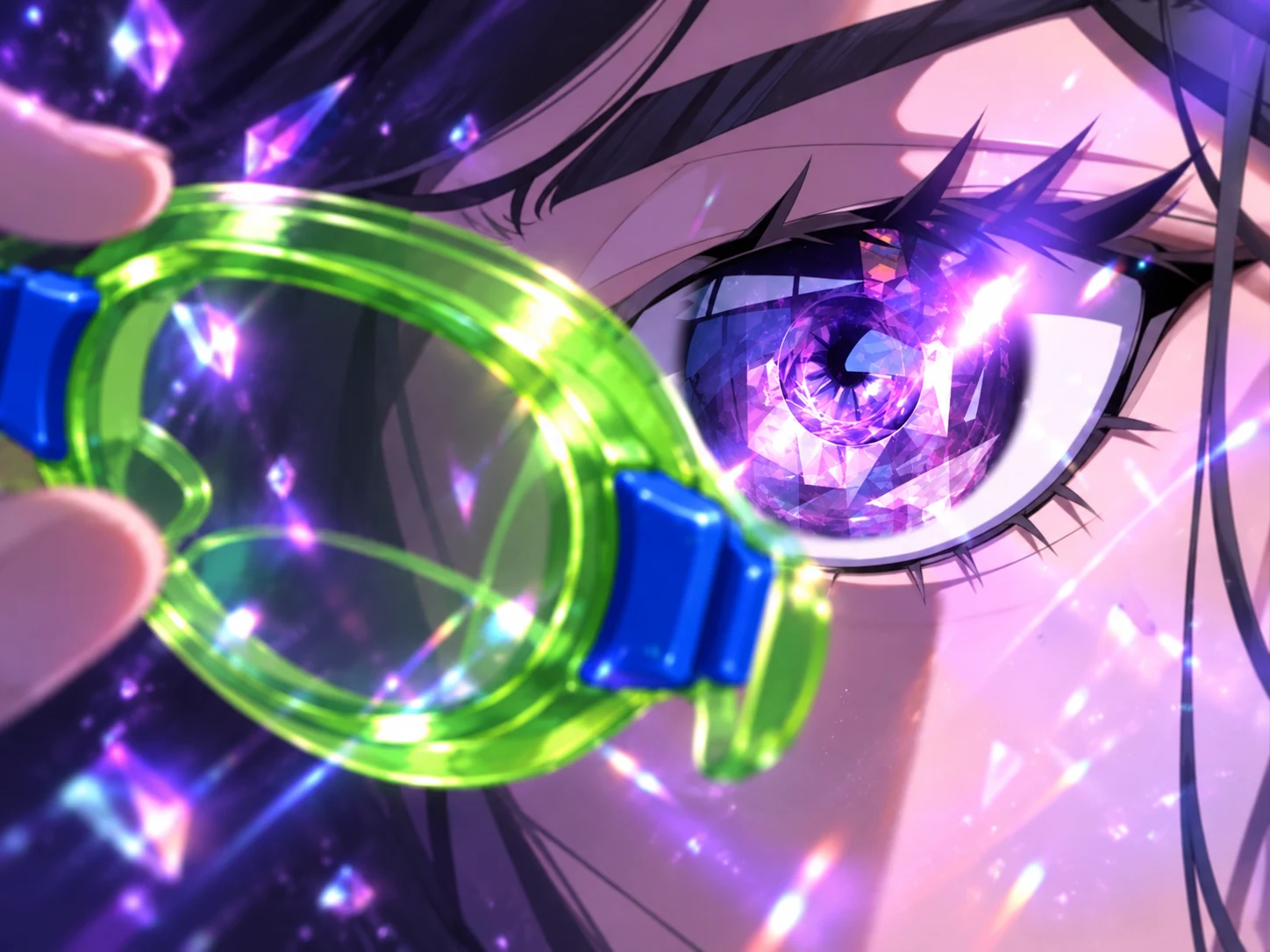 The mystical eye moments before the green goggles are put on