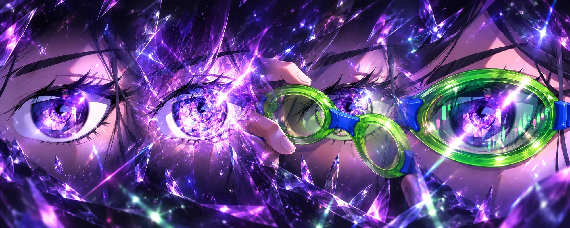Four-stage visual evolution from the original crystalline eye to market goggles